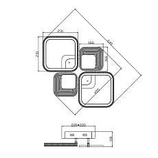 Потолочная светодиодная люстра Escada Samia 10255/4LED 1