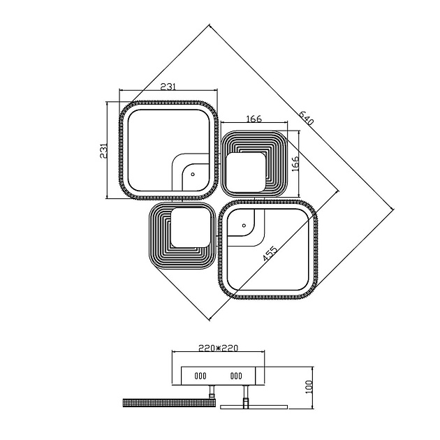 Потолочная светодиодная люстра Escada Samia 10255/4LED изображение 2 Потолочная светодиодная люстра Escada Samia 10255/4LED Фото № 2