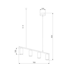 Подвесная люстра TK Lighting 4427 Logan Black 1