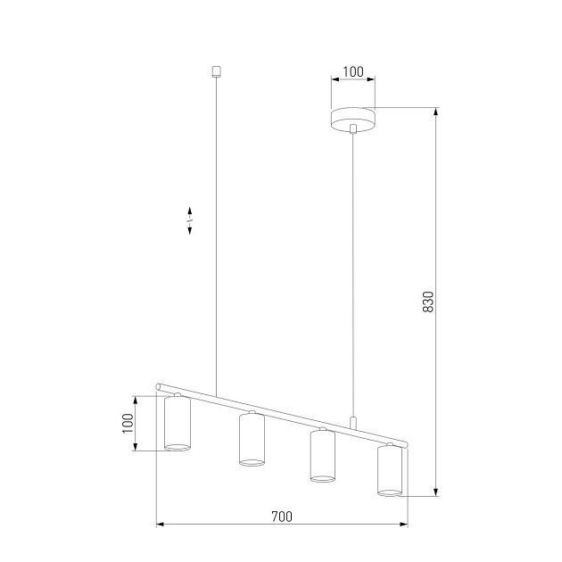 Подвесная люстра TK Lighting 4427 Logan Black Фото № 2
