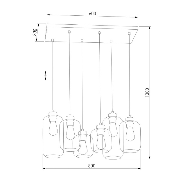 Подвесная люстра TK Lighting 1027 Marco Graphite Фото № 3