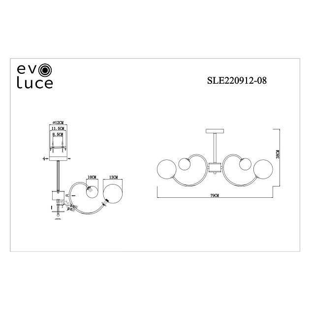 Потолочная люстра Evoluce Formae SLE220912-08 Фото № 2
