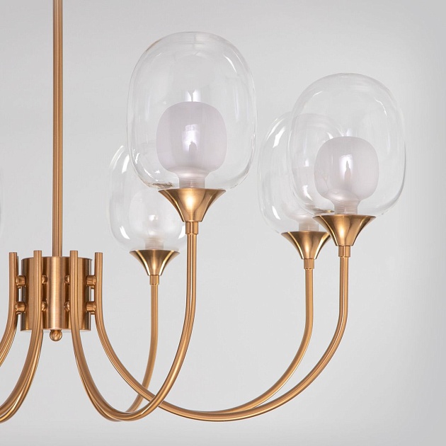 Подвесная люстра Eurosvet Spritz 70217/8 латунь изображение 3 Подвесная люстра Eurosvet Spritz 70217/8 латунь Фото № 3