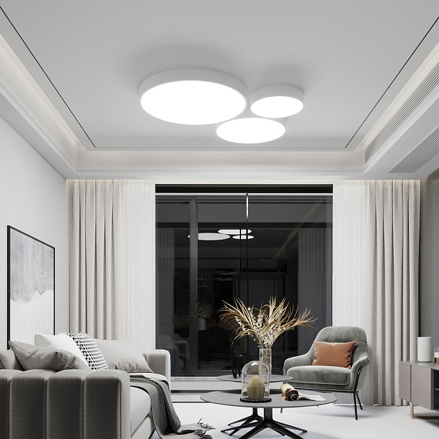 Потолочный светодиодный светильник Eurosvet Entire 90320/1 белый изображение 4 Потолочный светодиодный светильник Eurosvet Entire 90320/1 белый Фото № 4