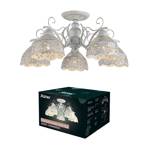 Потолочная люстра Ritter Ravenna 52513 4 изображение 2 Потолочная люстра Ritter Ravenna 52513 4 Фото № 2