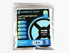 Светодиодная лента Ambrella Light 17W/m 240LED/m 2835SMD холодный белый 5M GS1403 3