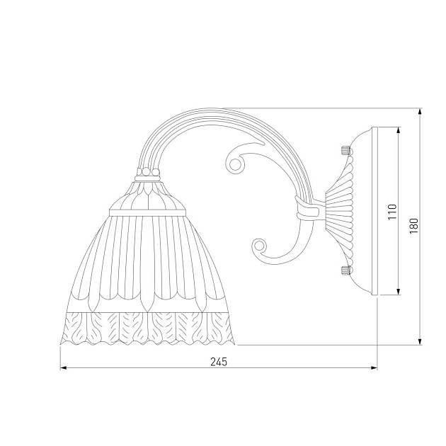 Бра Eurosvet Campina 60107/1 белый с золотом изображение 2 Бра Eurosvet Campina 60107/1 белый с золотом Фото № 2