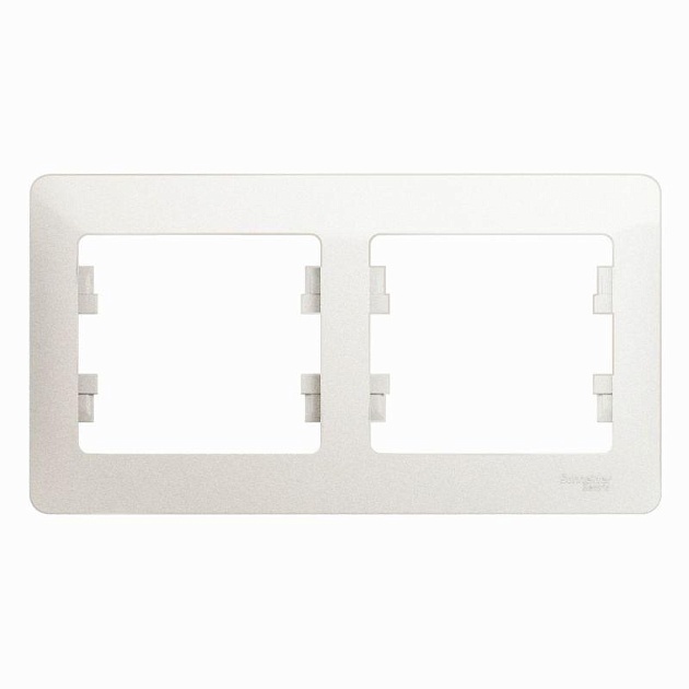 Рамка 2-постовая Schneider Electric Glossa перламутр GSL000602 Фото № 
