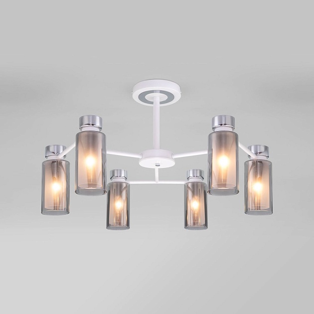 Потолочная люстра Eurosvet Amado 70115/6 белый изображение Потолочная люстра Eurosvet Amado 70115/6 белый Фото №