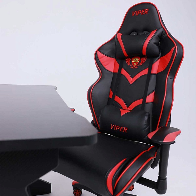 Игровое кресло AksHome Viper красный + черный, экокожа 45706 Фото № 6