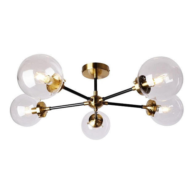 Потолочная люстра Elvan LU-208/5-E27-BkBaCl Фото № 