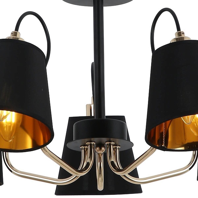 Потолочная люстра Illumico IL6120-5COU-79 BK GD изображение 3 Потолочная люстра Illumico IL6120-5COU-79 BK GD Фото № 3