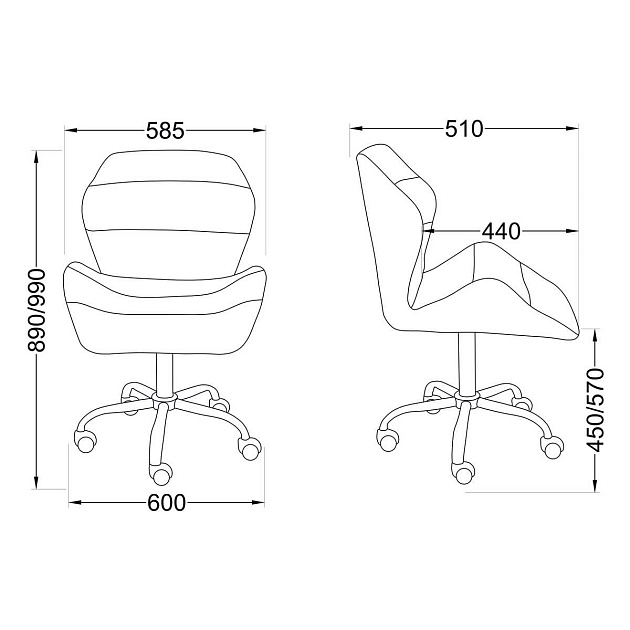 Поворотное кресло AksHome Yukon темно-синий, велюр 81485 Фото № 2