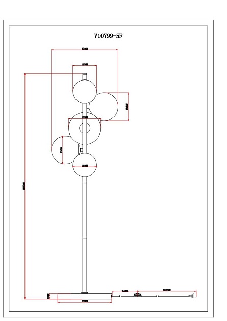 Торшер Moderli Molly V10799-5F Фото № 2