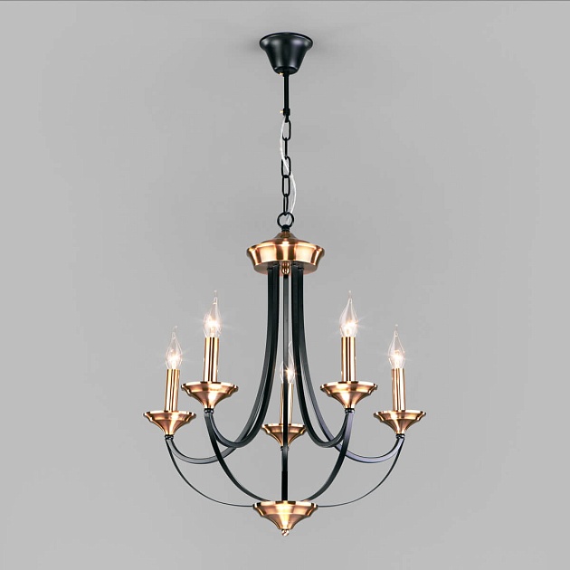 Подвесная люстра Eurosvet Lazzaro 60098/5 черный изображение Подвесная люстра Eurosvet Lazzaro 60098/5 черный Фото №