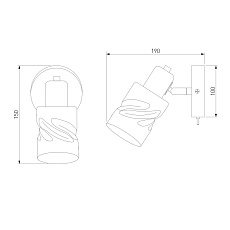 Спот Eurosvet Ansa 20120/1 золото 1