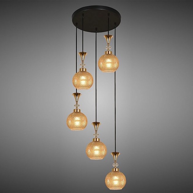 Подвесная люстра Reluce 02001-0.9-05 Amber Фото № 3