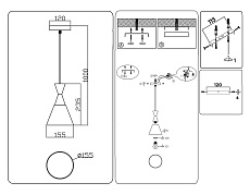 Подвесной светильник Ambrella light Traditional Modern TR3166 5