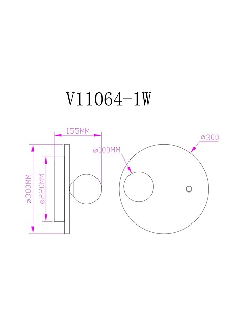 Бра Moderli Cavity V11064-1W Фото № 2