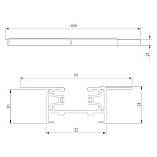 Шинопровод однофазные встраиваемый Elektrostandard Track Rail BK Recessed 85082/00 a057091 1