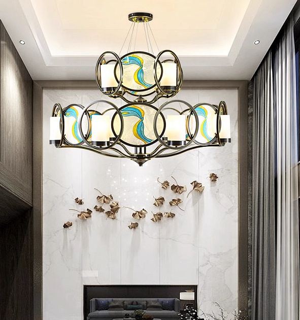 Подвесная люстра Romatti Kobo Baronett 9011-8+4 изображение Подвесная люстра Romatti Kobo Baronett 9011-8+4 Фото №