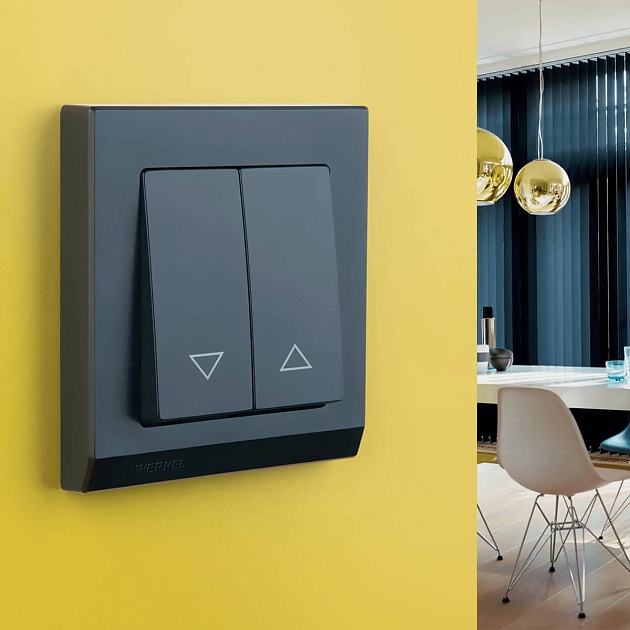 Выключатель жалюзи Werkel черный W1124508 4690389156748 изображение 3 Выключатель жалюзи Werkel черный W1124508 4690389156748 Фото № 3