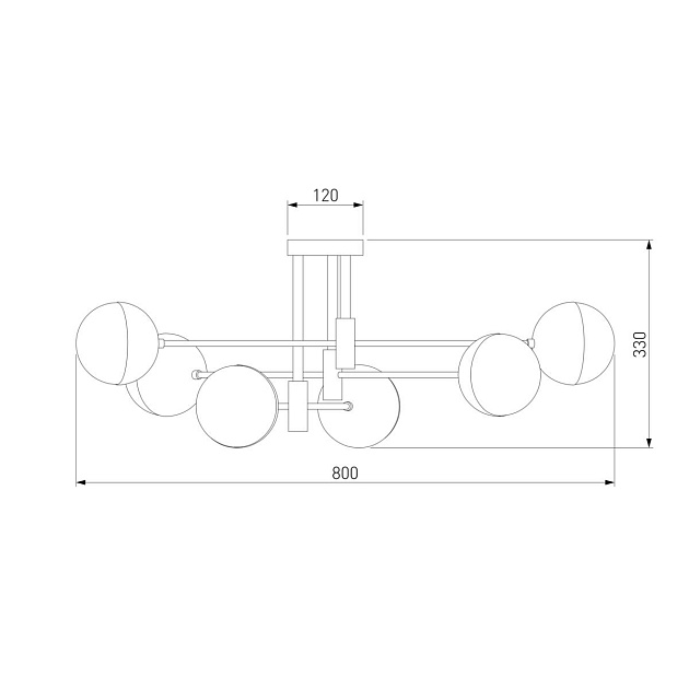 Потолочная люстра Eurosvet Nuvola 70129/6 латунь изображение 2 Потолочная люстра Eurosvet Nuvola 70129/6 латунь Фото № 2