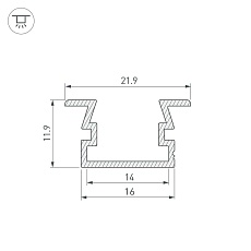 Профиль Arlight PDS-FS-2000 Anod 038687 1