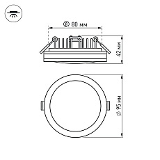 Встраиваемый светодиодный светильник Arlight LTD-95SOL-10W Warm White 017985 3