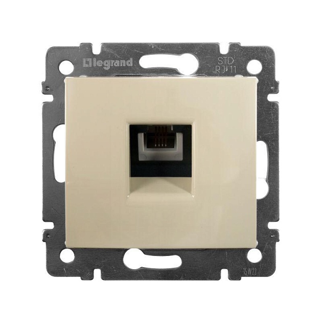 Розетка телефонная RJ11 Legrand Valena слоновая кость 774338 Фото № 