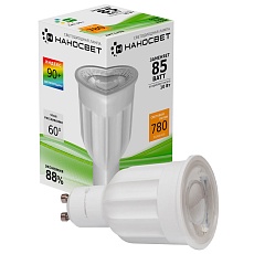 Лампа светодиодная Наносвет GU10 10W 2700K прозрачная LE-MR16A-10/GU10/927 L270