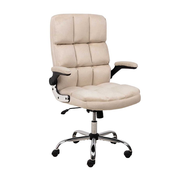Кресло руководителя AksHome Caesar светло-бежевый, велюр 86354 Фото № 