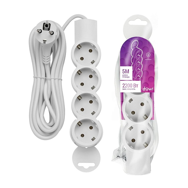 Удлинитель Duwi 4гн 5м с/з 32013 7 изображение 2 Удлинитель Duwi 4гн 5м с/з 32013 7 Фото № 2