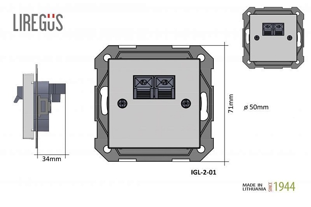 Аудиорозетка Liregus Retro черный матовый 29-240 изображение 2 Аудиорозетка Liregus Retro черный матовый 29-240 Фото № 2
