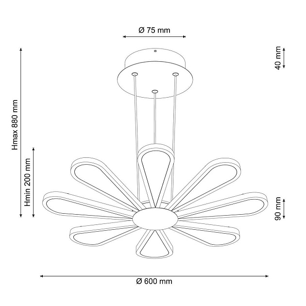 Подвесная люстра Lucia Tucci Miracoli 200.8 LED Фото № 2