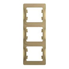 Рамка 3-постовая Systeme Electric Glossa титан GSL000407