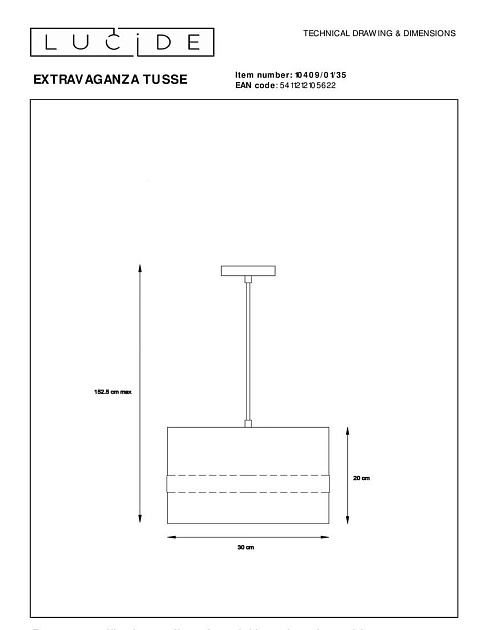 Подвесной светильник Lucide Extravaganza Tusse 10409/01/35 Фото № 2