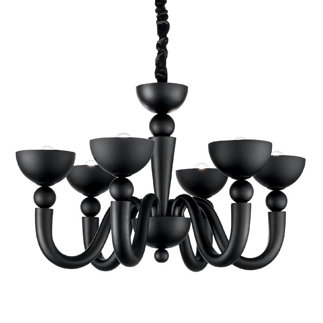 Подвесная люстра Ideal Lux Bon Bon SP6 Nero 140339 Фото № 