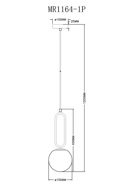 Подвесной светильник MyFar Pierre MR1164-1P Фото № 2