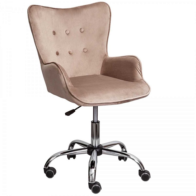 Поворотное кресло AksHome Bella бежевый, велюр 73319 Фото № 