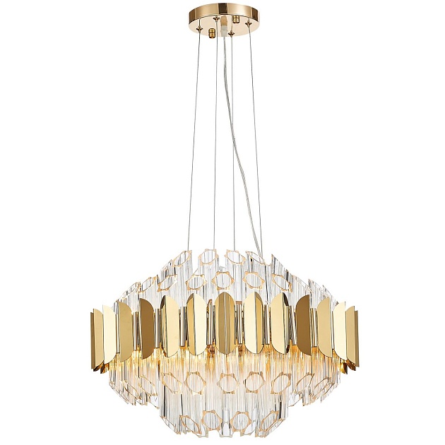 Подвесная люстра Natali Kovaltseva Rivera 81443/8C Gold Фото № 