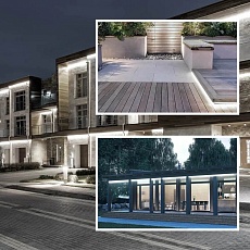 Светодиодная влагозащищенная лента OGM 7W/m 120LED/m 2835SMD дневной белый 50M O17-08 3