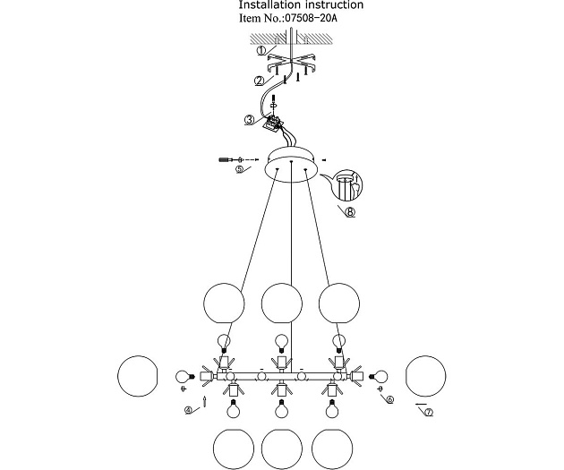 Подвесная люстра Kink Light Сида 07508-20,20 Фото № 2