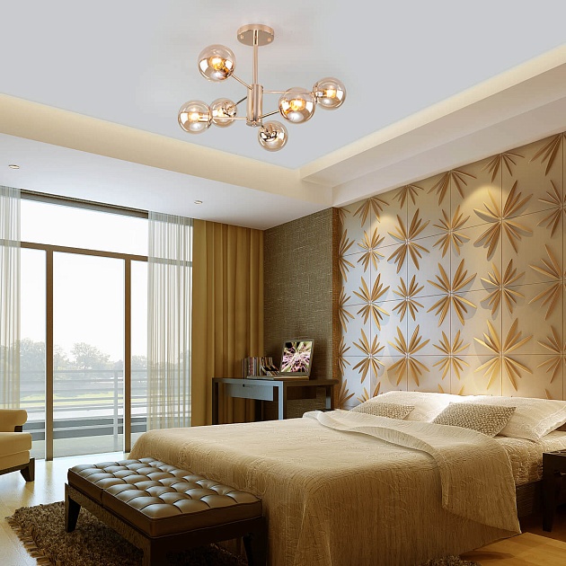 Потолочная люстра Eurosvet Ascot 30166/6 золото изображение 5 Потолочная люстра Eurosvet Ascot 30166/6 золото Фото № 5