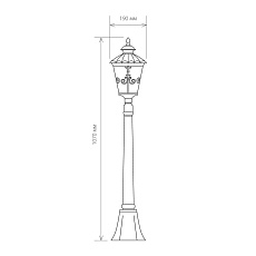 Уличный светильник Elektrostandard Diadema F GLYF-8046F черное золото a030677 2