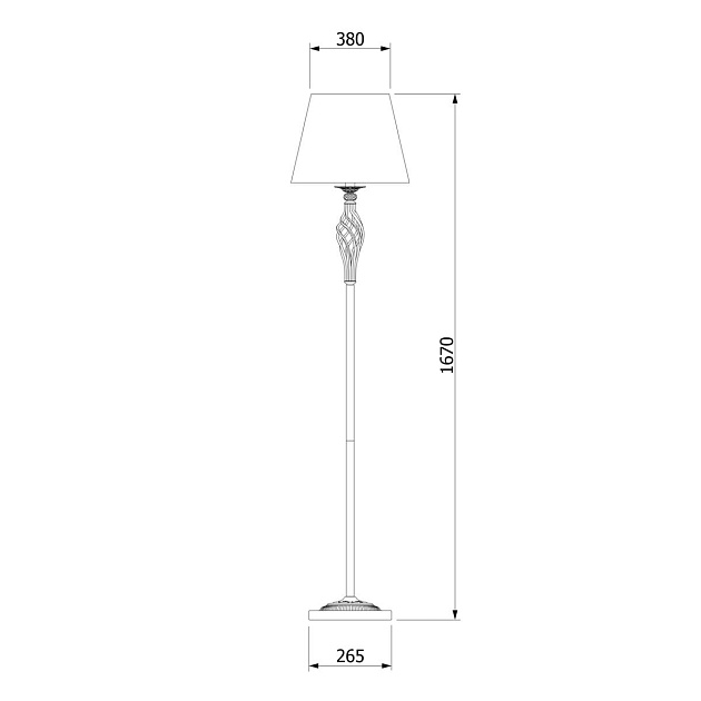 Торшер Eurosvet 01003/1 античная бронза Фото № 2