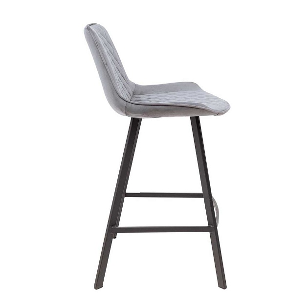 Барный стул AksHome Leros серый, велюр 81474 Фото № 12