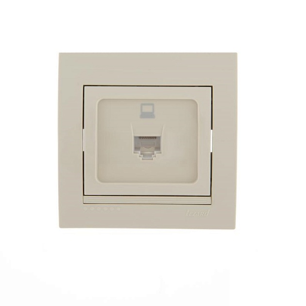 Розетка компьютерная Lezard Deriy кремовая 702-0303-139 Фото № 