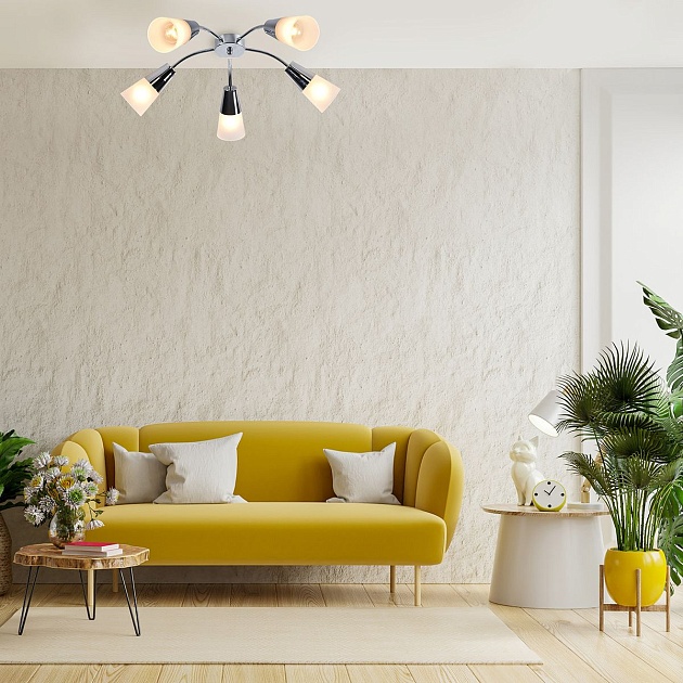 Потолочная люстра Escada Aquilegia 1100/5P Chrome изображение 2 Потолочная люстра Escada Aquilegia 1100/5P Chrome Фото № 2