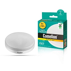 Лампа светодиодная Camelion GX53 6W 3000K LED6-GX53/830/GX53 13542